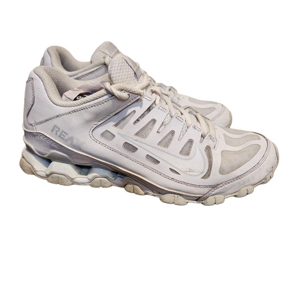 Nike Reax Mesh Leather Triple White Pure Platinum Men Size 7